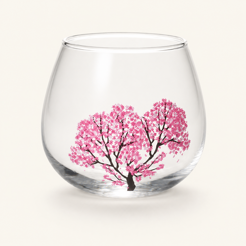 Sakura Cold-Bloom Wobble Glass
