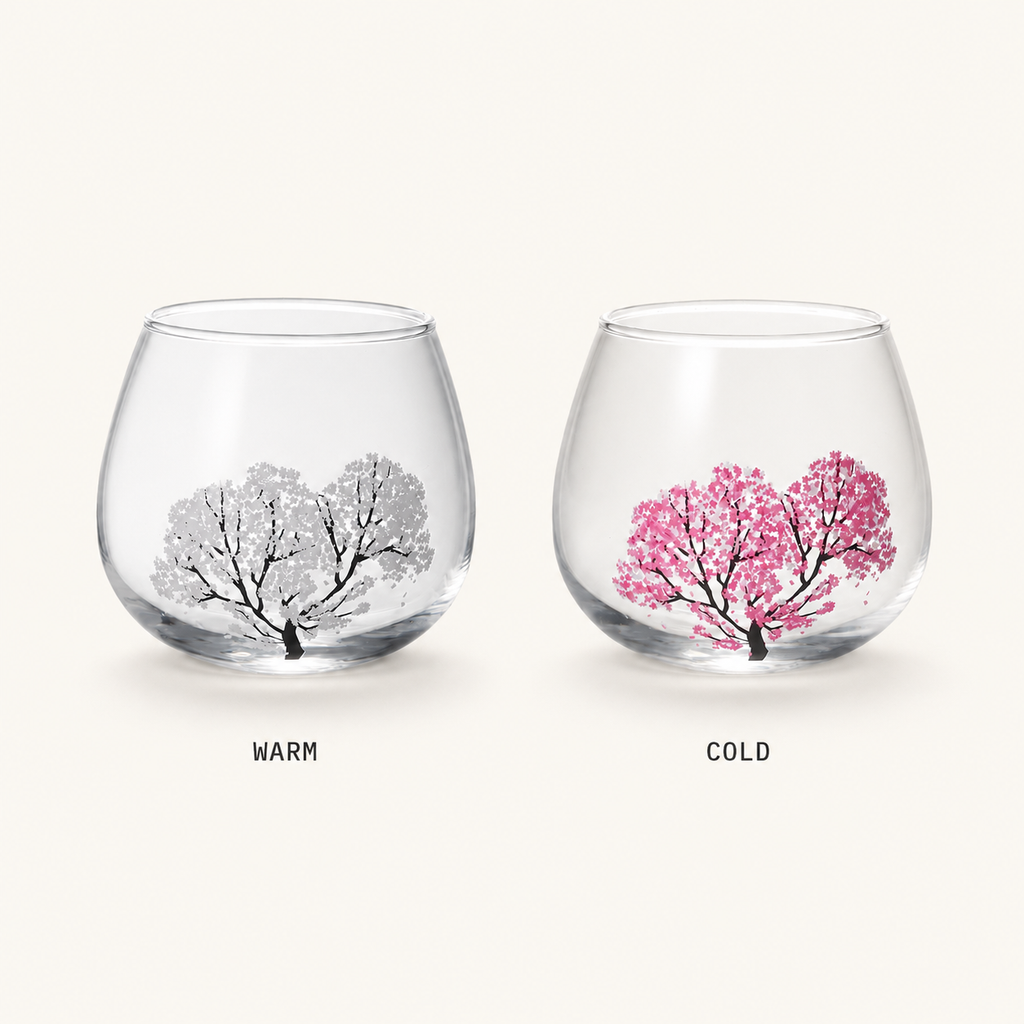 Sakura Cold-Bloom Wobble Glass