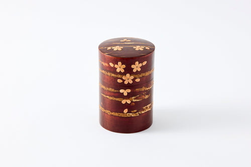 Wild cherry bark tea canister by Fujiki Denshiro